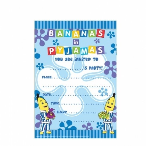 Bananas In Pyjamas 20pc Party Invitations Accessories