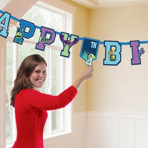 Disney Monster University Custom Happy Birthday Letter Banner Party Accessories