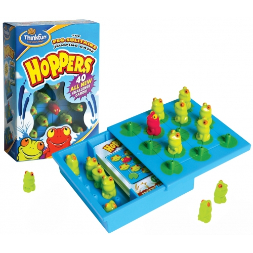 Hoppers 'The Peg-solitaire Jumping Game' Board Game Puzzle