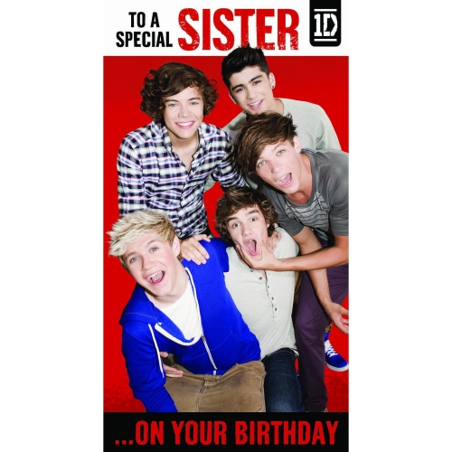 One Direction 'To a Special Sister' Birthday Card Greetings Cards