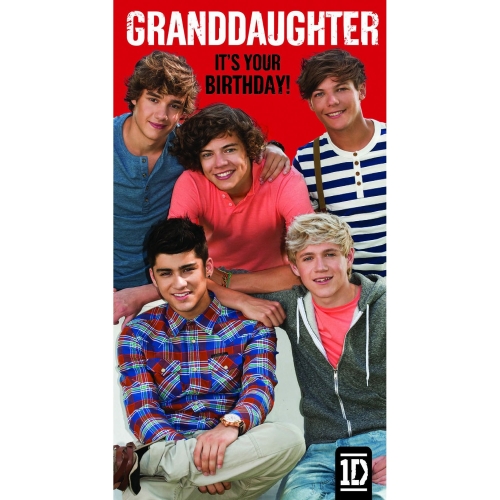 One Direction 'Granddaughter' Birthday Card Greetings Cards