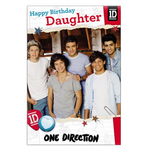 One Direction 'Daughter' Birthday Card Greetings Cards