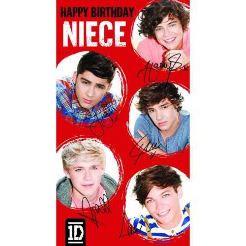 One Direction 'Niece' Birthday Card Greetings Cards