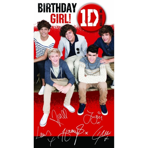 One Direction 'Birthday Girl' Birthday Card Greetings Cards