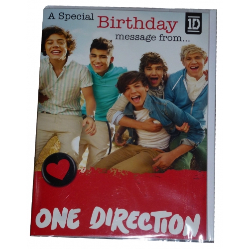 One Direction 'Recorded Sound Message' Birthday Card Greetings Cards