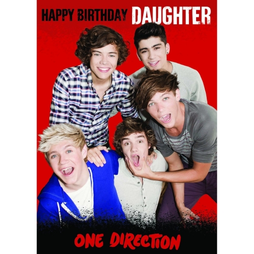 One Direction 'Daughter' with Recorded Message Birthday Card Greetings Cards