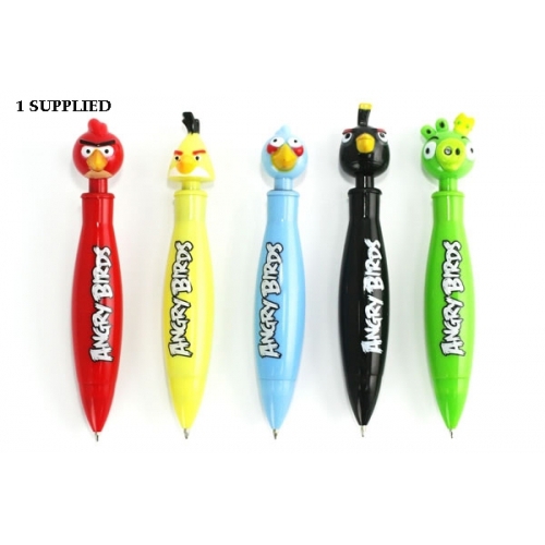 Angry Birds 'Clicker' ' Red,blue,green, Yellow,black' Assorted Pen Stationery