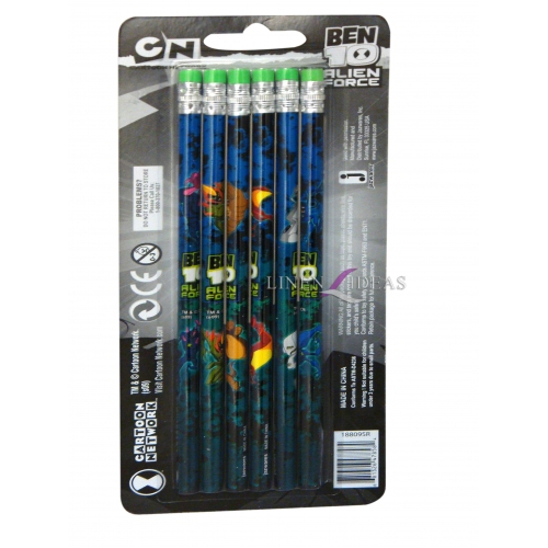Ben 10 'Alien Force' 6pk Pencil Stationery