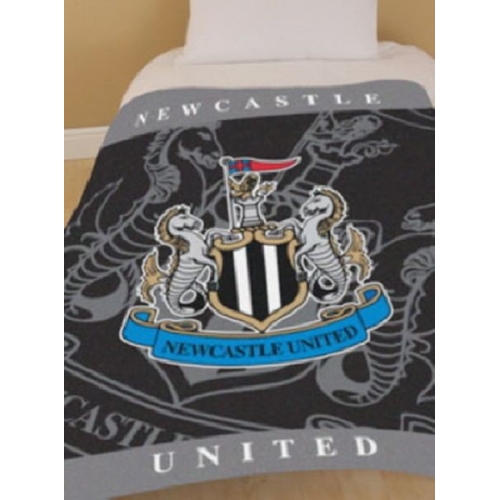 Newcastle United Fc Football Panel Official Fleece Blanket Throw