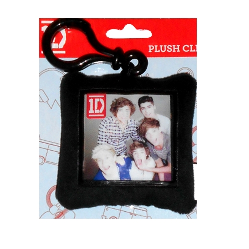 One Direction 'Group' Plush Square Shaped Backpack Clip School Bag Rucksack