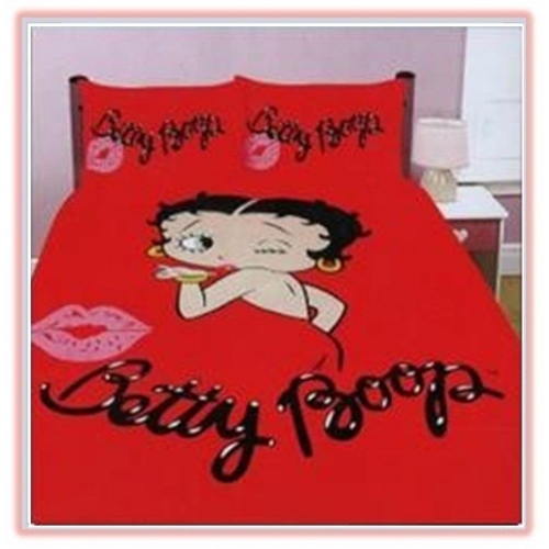 Betty Boop Panel Double Bed Duvet Quilt Cover Set