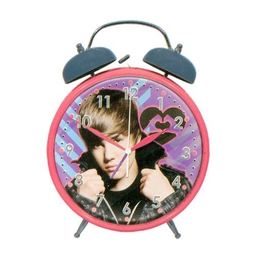 Justin Bieber Jumbo Alarm Clock Pink