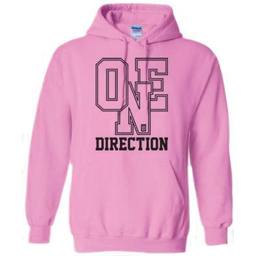 One Direction Athletic Logo Ladies Pouched Hoodie L