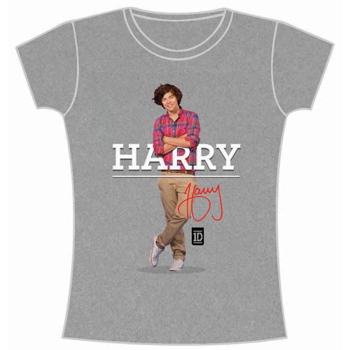 One Direction Harry Standing Pose Slim Ladies L T Shirt