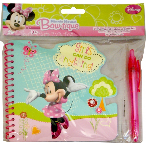 Disney Minnie Mouse Die Cut Notebook with Pen Stationery