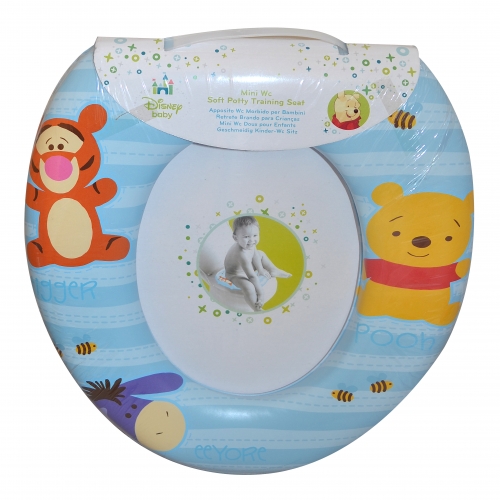 Disney Winnie The Pooh 'Blue' Kids Padded Toilet Seat Soft Potty Training Bath