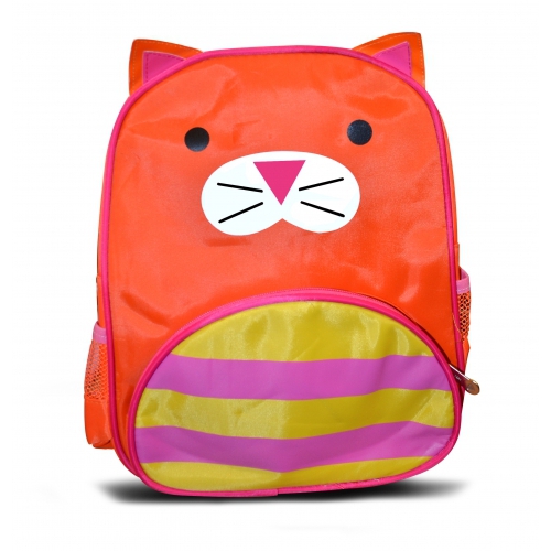 Non Branded Cat Front Pocket School Bag Rucksack Backpack
