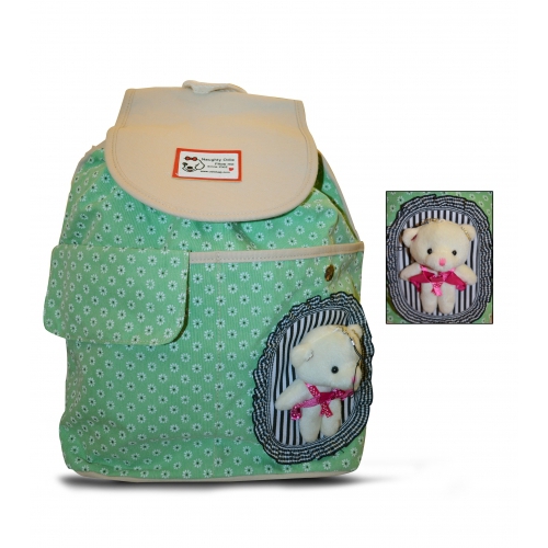 Non Branded White Teddy Backpack School Bag Rucksack