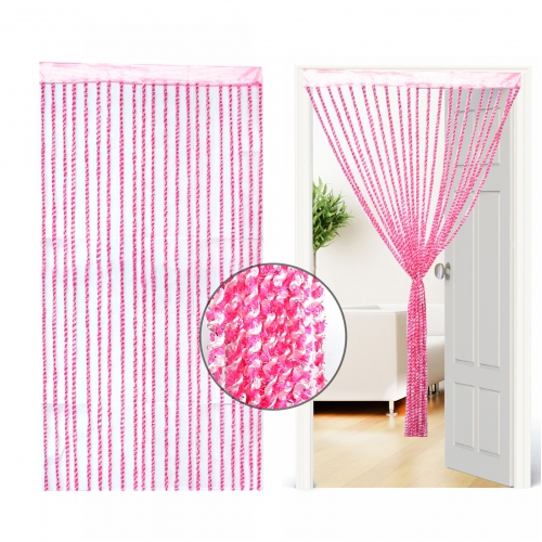 Non Brand String Curtain Pink Single Panel Pair