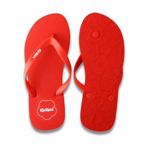 Brand Kickers 'Red Logo' Kids Unisex Summer Fashion Medium Flip Flops Footwear