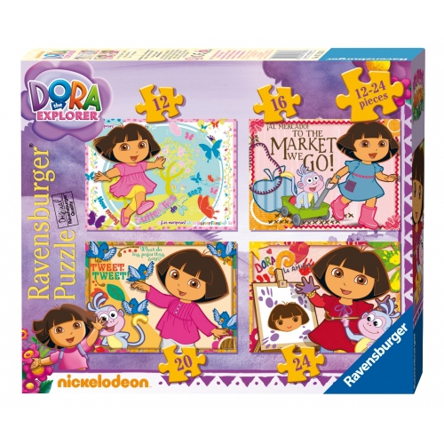 Dora The Explorer 12 16 20 24 Piece 4 Jigsaw Puzzle Game