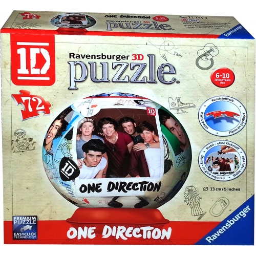 One Direction 72 Piece Ball Jigsaw Puzzle Game