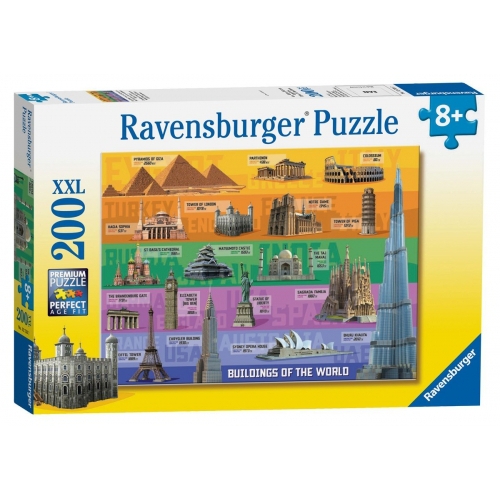 World Famous Buildings XXL 200 Piece Jigsaw Puzzle Game