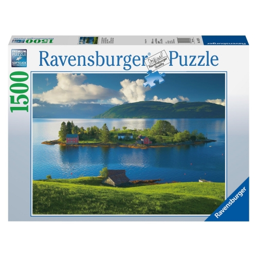 Island In Hordaland Norway 1500 Piece Jigsaw Puzzle Game