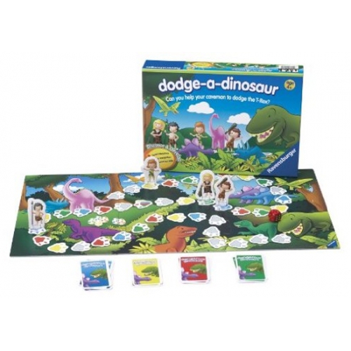 Dodge-a-dinosaur Board Game Puzzle