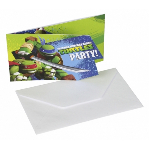 Teenage Mutant Ninja Turtles 6 Pk Party Invitations Accessories