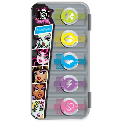 Monster High 5 Piece 'Mini' Highlighters Stationery
