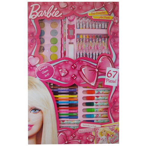 Barbie New 67 Pc Complete Art Pack Stationery