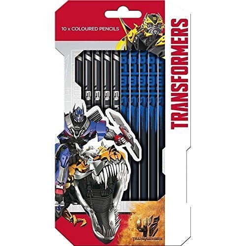 Transformers 10 Piece Colouring Pencils Stationery