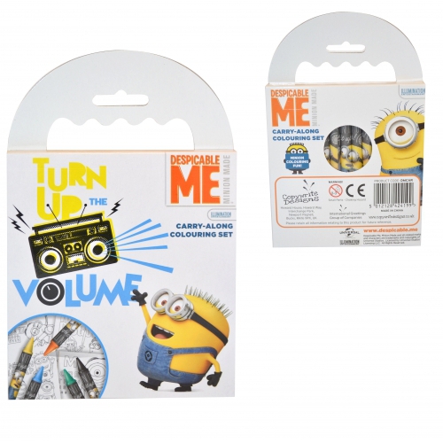 Despicable Me Minion 'Carry Along' Colouring Set Stationery Brand New Gift 