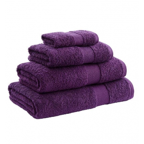 Towel Range Egyption 550 Gsm Aubergine Plain Bath