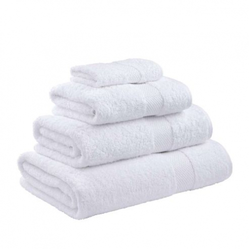 Towel Range Egyptian 550gsm White Plain Bath
