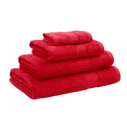 Towel Range Egyptian 550gsm Red Plain Bath Sheet 5012601408395