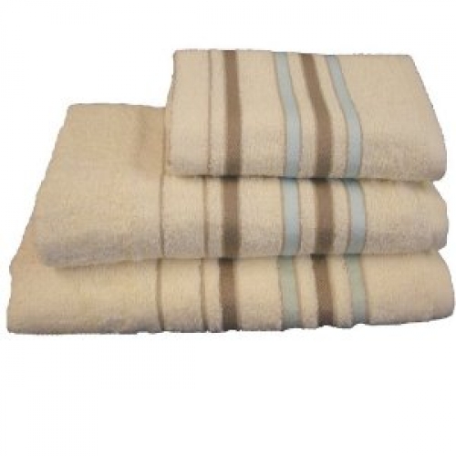 Towel Catherine Lansfield Java Stripe 450gsm Natural Bath Sheet