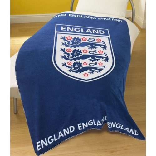 England Fc Football Panel Official Fleece Blanket Throw