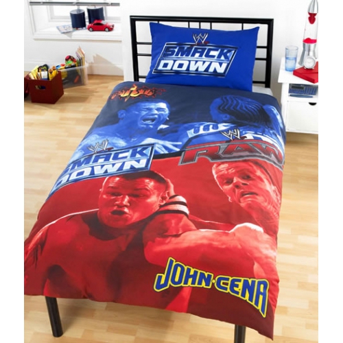 WWE Split Panel Single Bed Duvet Quilt Cover Set