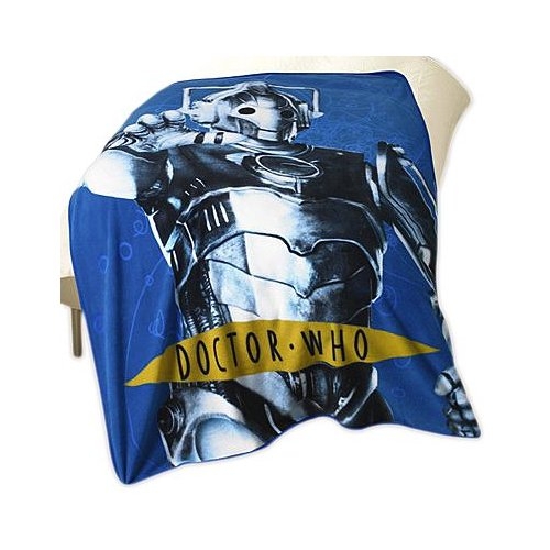 Dr Who Cyberman Panel Fleece Blanket Throw