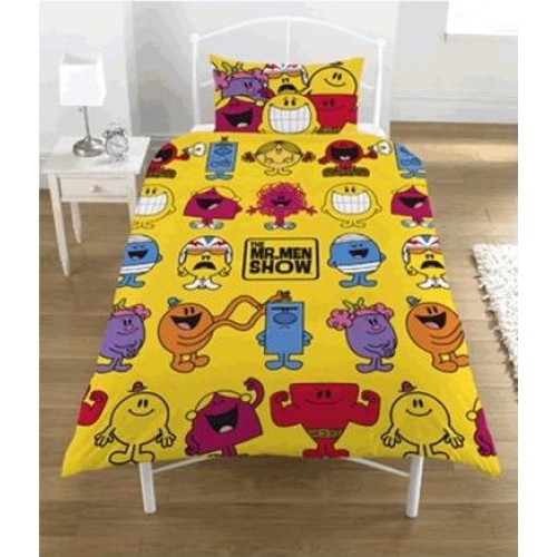 Mr Men Show Rotary Single Bed Duvet Quilt Cover Set