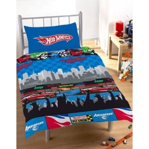 Hot Wheels Race Rotary Single Bed Duvet Quilt Cover Set