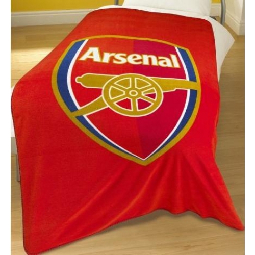 Arsenal Fc Football Panel Official Fleece Blanket Throw