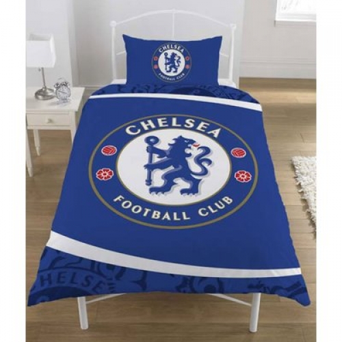 Chelsea Motion Fc Football Panel Official Single Bed Duvet Quilt Cover Set