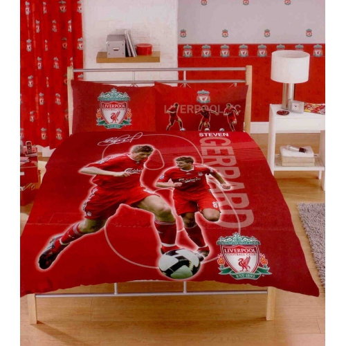 Liverpool Steven Gerrard Fc Football Panel Official Double Bed Duvet Quilt Cover Set