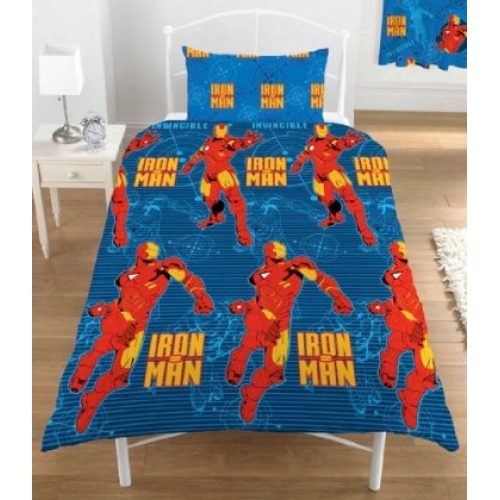 Iron Man Rotary Single Bed Duvet Quilt Cover Set