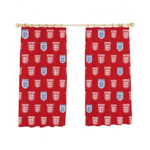 England Classic Red Fc Football Official 66 X 54 inch Drop Curtain Pair