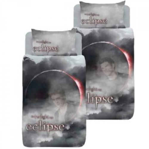 Twilight Eclipse Reversible Panel Single Bed Duvet Quilt Cover Set