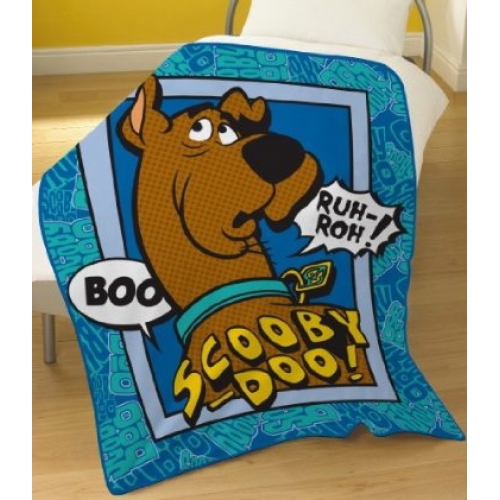 Scooby Doo Boo Panel Fleece Blanket Throw